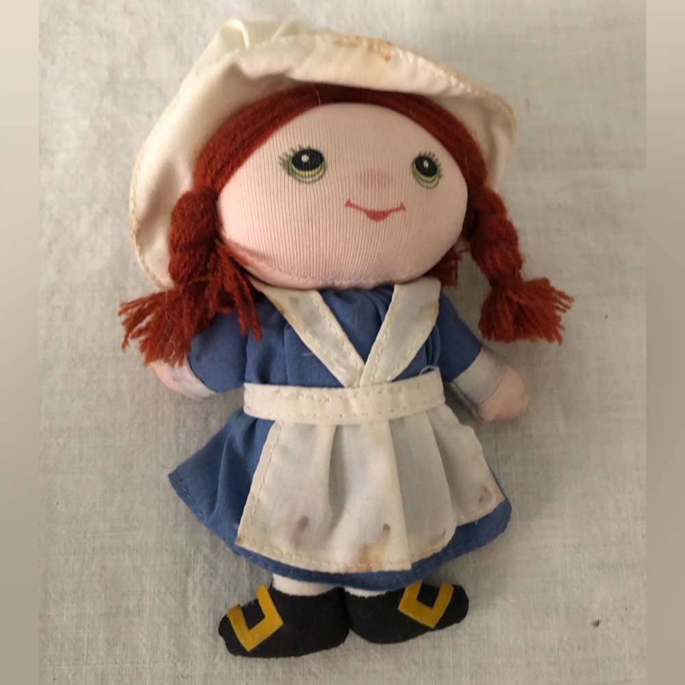 Vintage Russ Berrie Pilgrims Girl Thanksgiving Hanging Decoration 5.5”